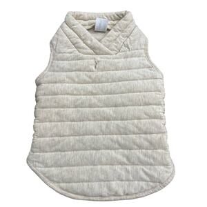 Sonoma Dog Pet Puffer Jacket Shawl Collar Cream Oatmeal Size Large 30-55lbs